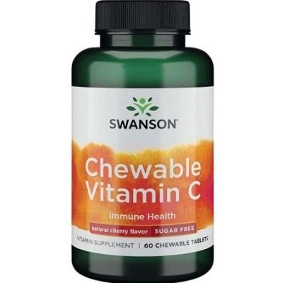 Swanson - Chewable Vitamin C, Natural Cherry Flavour - 60 tabs