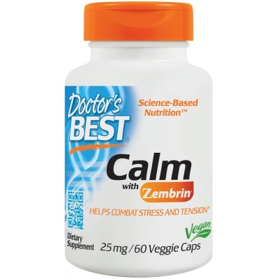 Doctor's Best - Calm with Zembrin, 25mg - 60 vcaps