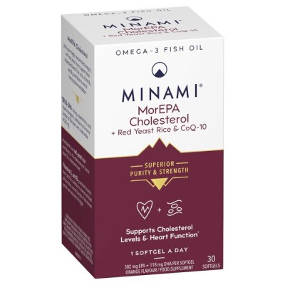 Minami - MorEPA Cholesterol + Red Yeast Rice & CoQ-10 - 30