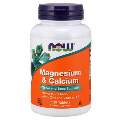 NOW Foods - Magnesium & Calcium with Zinc and Vitamin D3