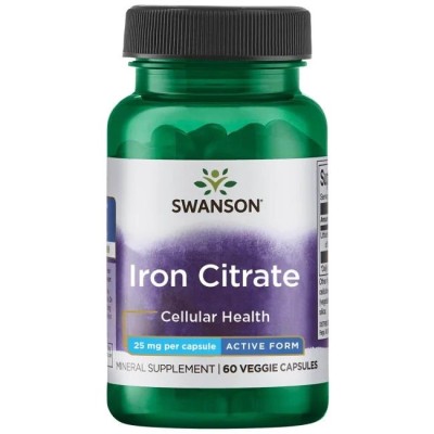 Swanson - Iron Citrate, 25mg - 60 vcaps