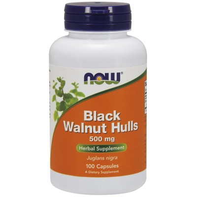 NOW Foods - Black Walnut Hulls, 500mg - 100 caps
