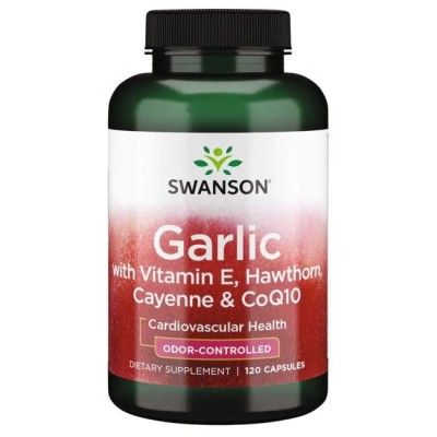 Swanson - Garlic with Vitamin E, Hawthorn, Cayenne & CoQ10 -
