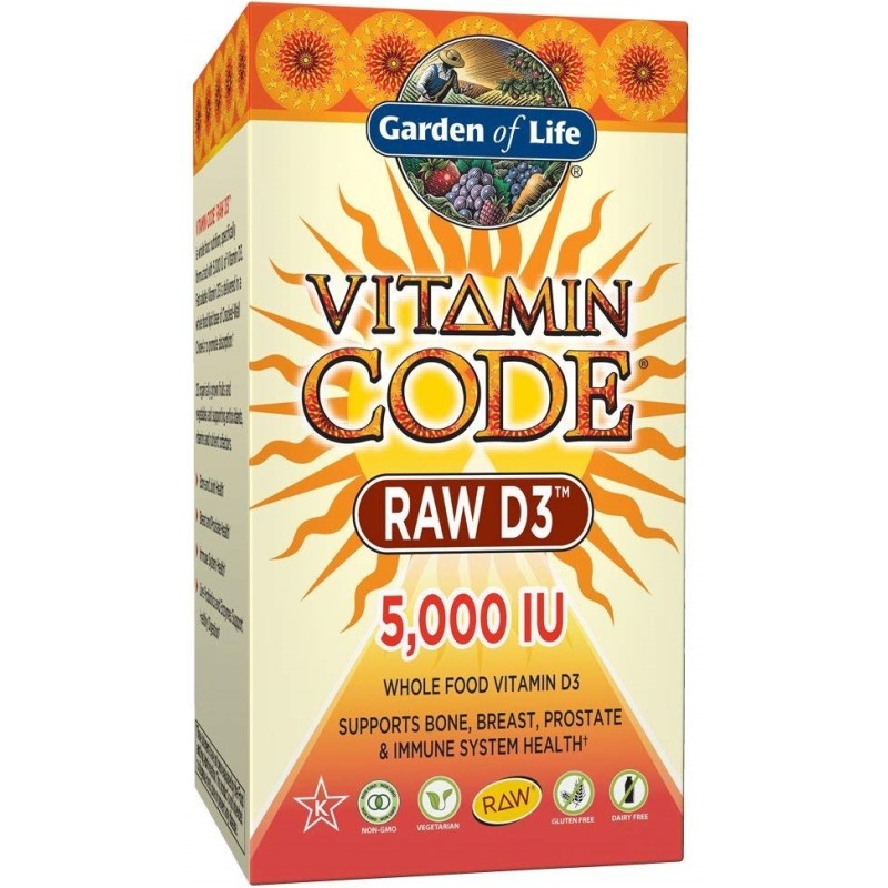 Garden of Life - Vitamin Code RAW D3 Variationer 5000 IU - 60 vcaps