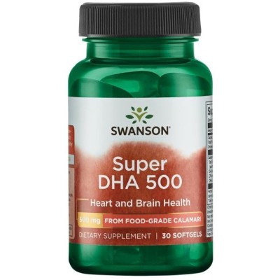 Swanson - Super DHA 500 from Food-Grade Calamari - 30 softgels