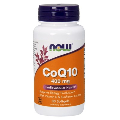 NOW Foods - CoQ10 with Vitamin E & Sunflower Lecithin, 400mg -