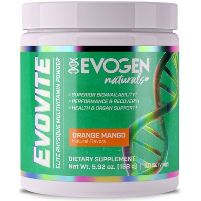 Evogen - Evovite Naturals Powder, Orange Mango - 168 grams