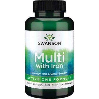 Swanson - Active One Multivitamin with Iron - 90 caps