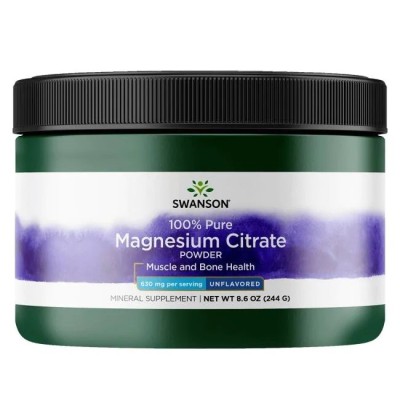 Swanson - Magnesium Citrate 100% Pure Powder - 244g