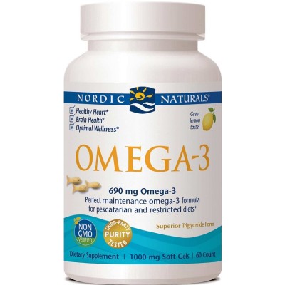 Nordic Naturals - Omega-3 690mg Lemon - 60 fish gels