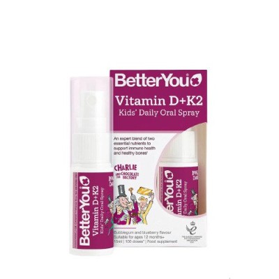 Better You - Vitamin D+K2 Kid's Daily Oral Spray Bubblegum &