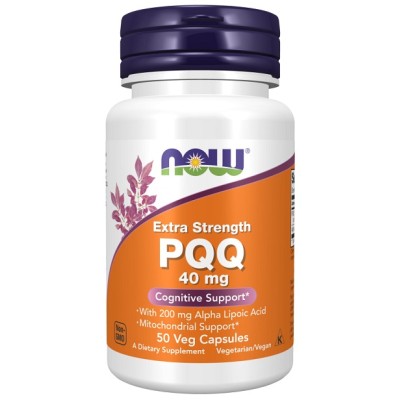 NOW Foods - PQQ Extra Strength, 40mg - 50 vcaps