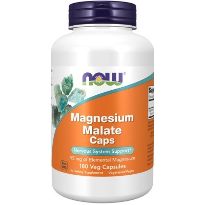NOW Foods - Magnesium Malate Caps - 180 vcaps