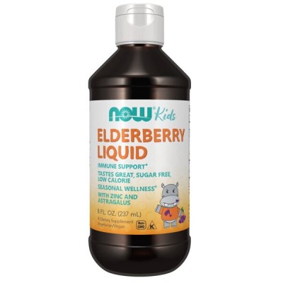 NOW Foods - Elderberry Liquid for Kids - 237 ml.