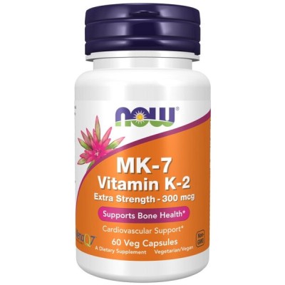 NOW Foods - MK-7 Vitamin K-2, 300mcg Extra Strength - 60 vcaps