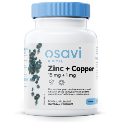 Osavi - Zinc + Copper, 15mg + 1mg - 120 vegan caps