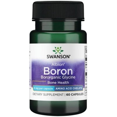 Swanson - Boron from Albion Boroganic Glycine, 6mg - 60 caps