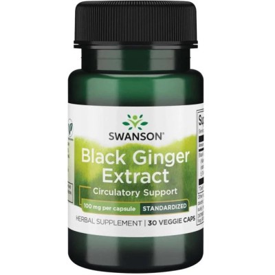 Swanson - Black Ginger Extract, 100mg - 30 vcaps