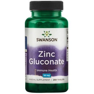 Swanson - Zinc Gluconate, 30mg - 250 tablets