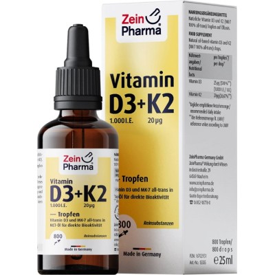 Zein Pharma - Vitamin D3 + K2 Family Drops