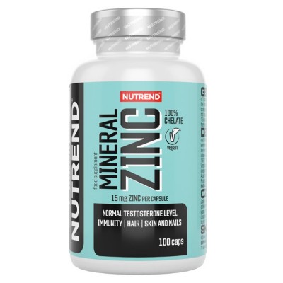Nutrend - Mineral Zinc 100% Chelate - 15mg - 100 vcaps