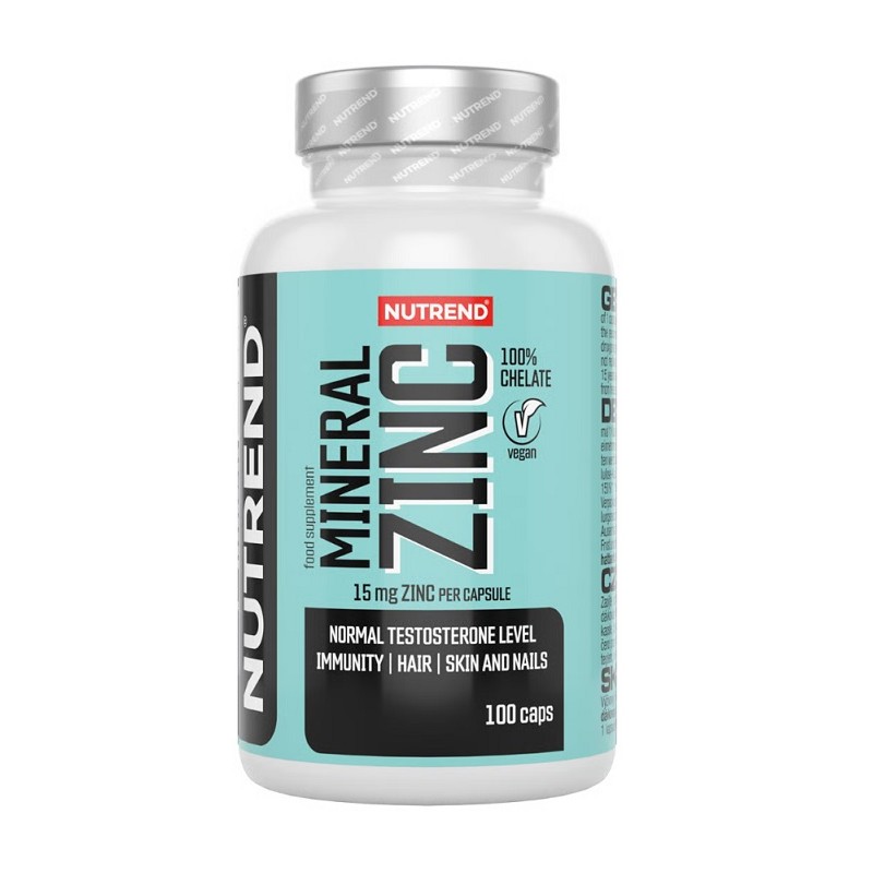Nutrend - Mineral Zinc 100% Chelate - 15mg - 100 vcaps