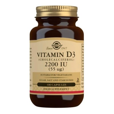 Solgar - Vitamin D3 Choleclaciferol - 55mcg - 100 vcaps