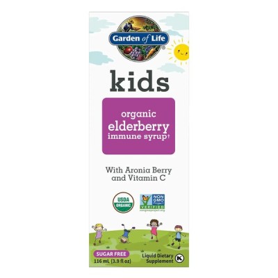 Garden of Life - Kids Organic Elderberry Immune Syrup - 116 ml.