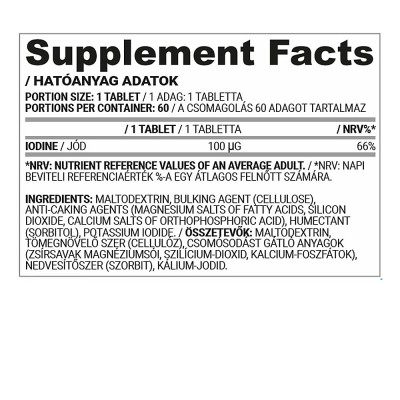 Nutriversum - Iodine - VITA - 60 Tablets
