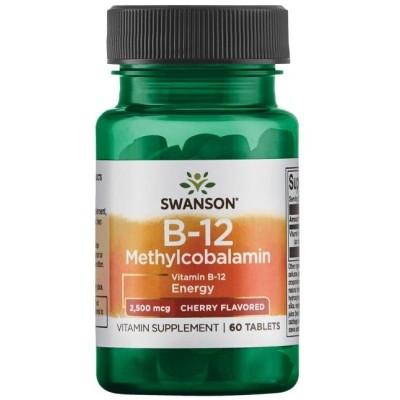Swanson - Vitamin B-12 Methylcobalamin, 2500mcg Cherry - 60