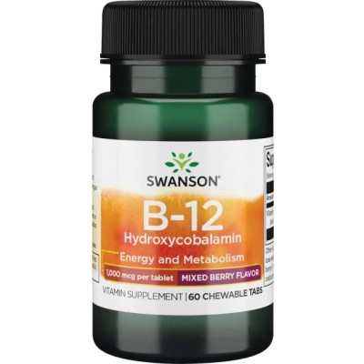 Swanson - Vitamin B-12 (Hydroxycobalamin),100mcg Sublingual -