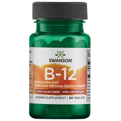 Swanson - Vitamin B-12 Methylcobalamin, 5000mcg High Absorption