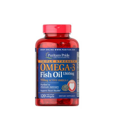 Puritan's Pride - Triple Strength Omega-3 Fish Oil 1360 mg (950