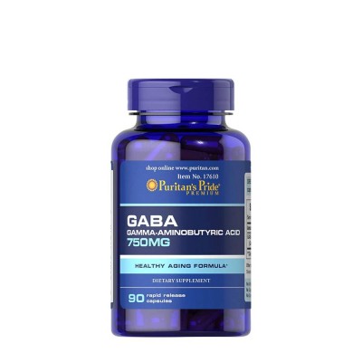 Puritan's Pride - GABA (Gamma Aminobutyric Acid) 750 mg - 90