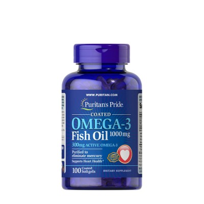Puritan's Pride - Omega-3 Fish Oil Coated 1000 mg (300 mg