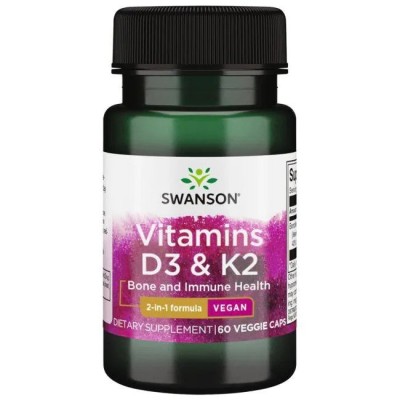 Swanson - Vitamins D3 & K2 - 60 vcaps
