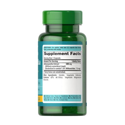 Puritan's Pride - Ashwagandha Standardized Extract 500 mg - 60