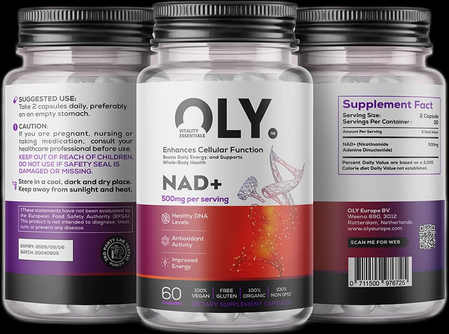 Oly - NAD+ 500mg - 60 kapsler