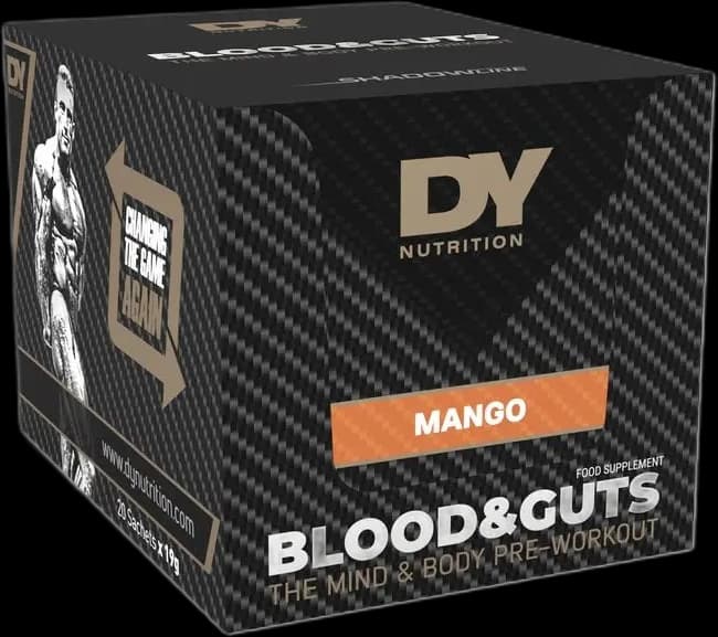 Dorian Yates - Blood & Guts - 20 x 19g – Dorian Yates förpackning