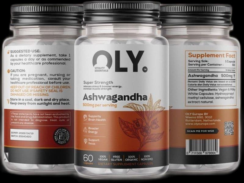 Oly - Ashwagandha - 500 mg - 60 kapselia
