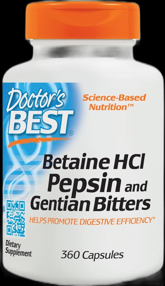 Doctor'S Best - Betaine HCL Pepsin & Gentian Bitters