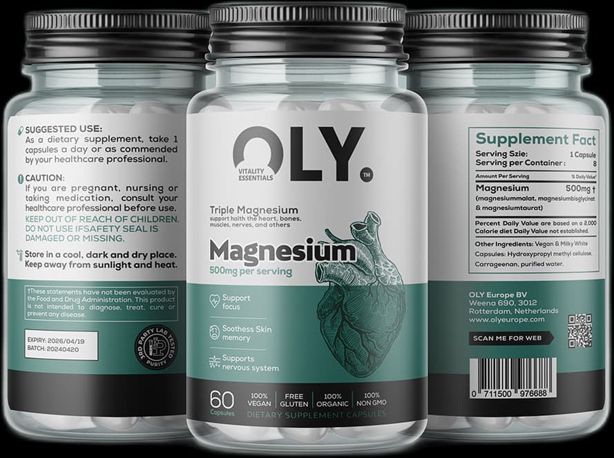Oly - Triple Magnesium, 500mg - 60 vcaps