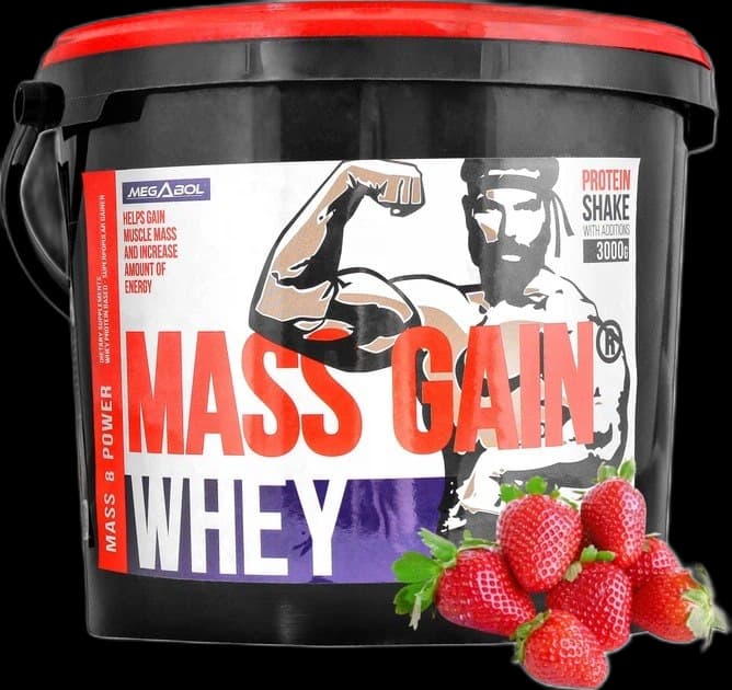 Megabol - Mass Gain Whey Strawberry - 3000g