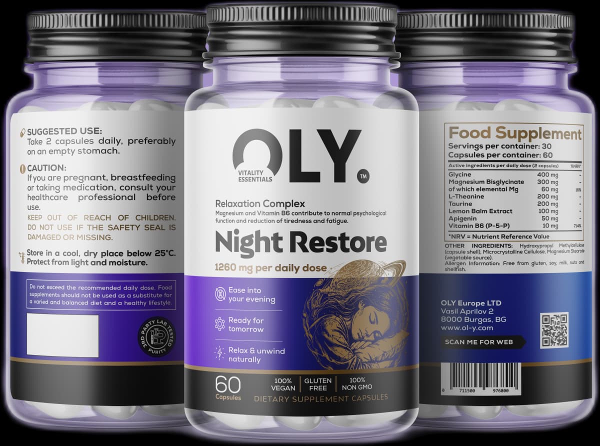 Oly - Night Restore - 1260 mg - 60 vcaps