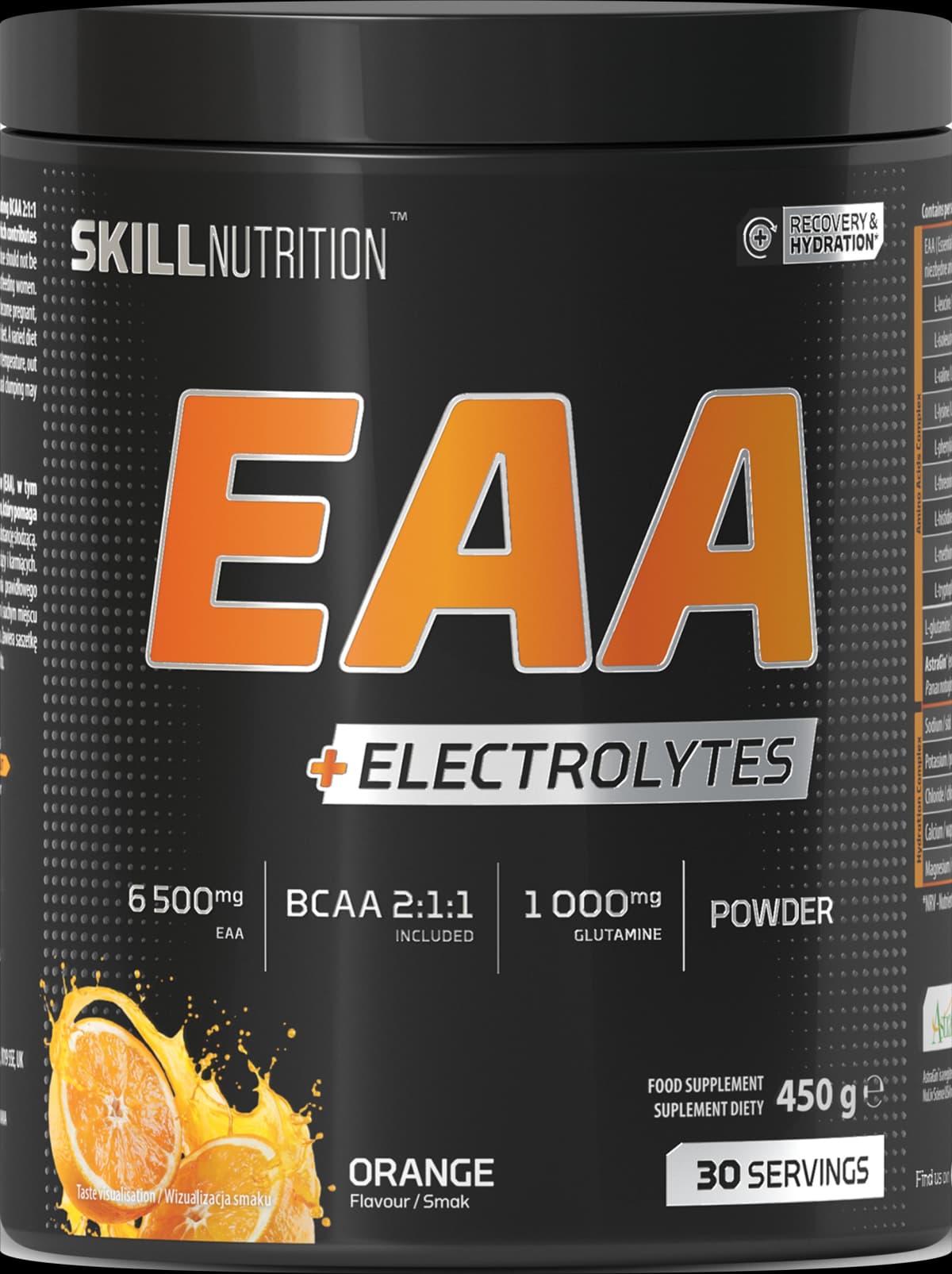 Skill Nutrition - EAA + Elektrolytter Orange - 450g
