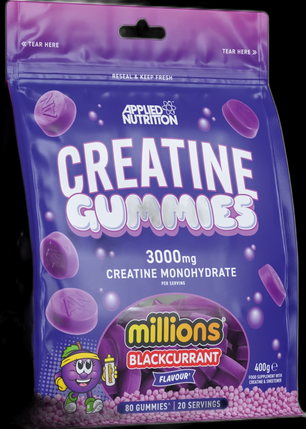 Applied Nutrition Creatine Gummies Blackcurrant - 80 Gummies