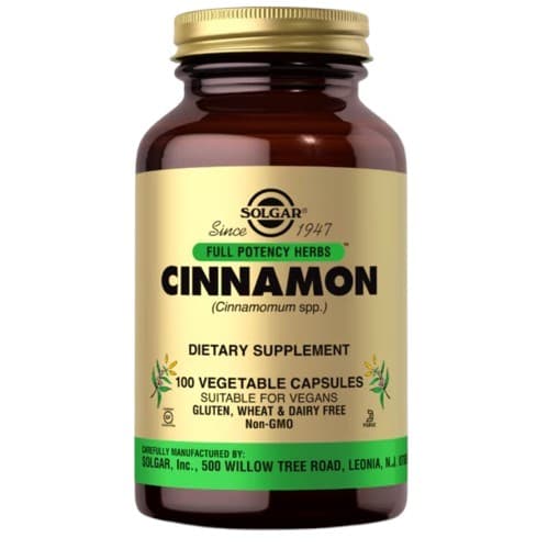Solgar - Cinnamon - 100 Caps – Solgar förpackning