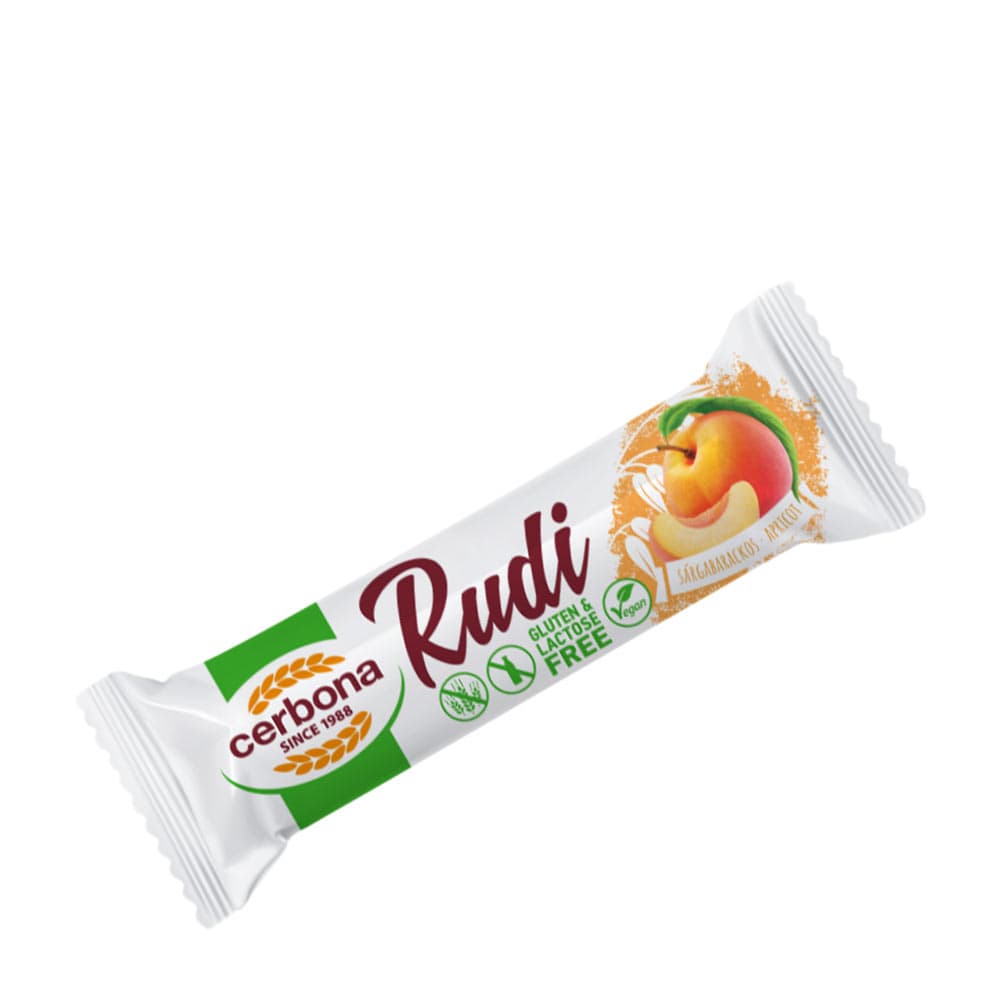 Cerbona Gluten-Free Apricot Bar - Gluténmentes Sárgabarackos Rudi - 30g – Cerbona förpackning