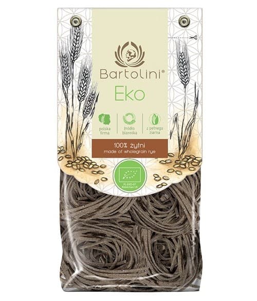 Bartolini - Organic Rye Pasta Nests (Tagliatelle) 250g – Bartolini förpackning