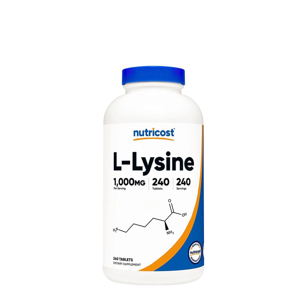 Nutricost - L-Lysine - 240 Tabs – Nutricost förpackning